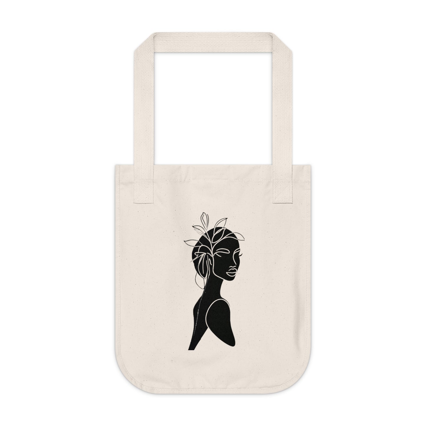 Portrait of Poise Organic Tote Bag - Verdant Serenity