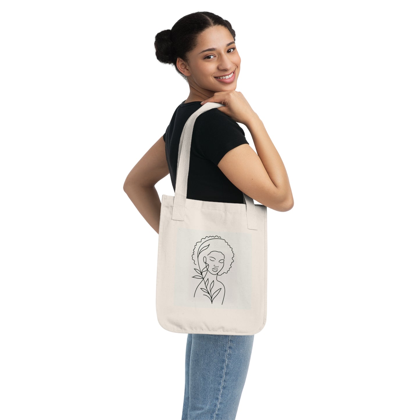 Portrait of Poise Organic Tote Bag - Silent Harmony