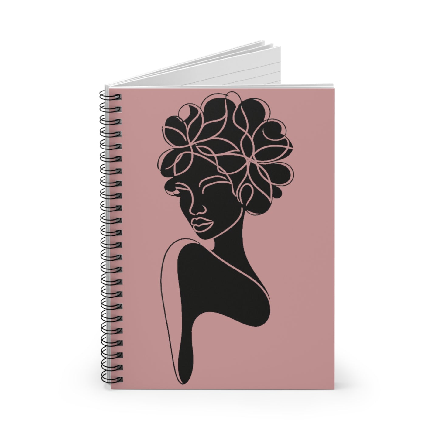 Portrait of Poise Spiral Notebook - Verdant Curls