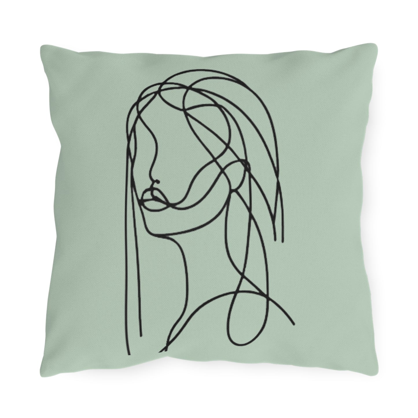 Portrait of Poise Outdoor Pillow - Windswept