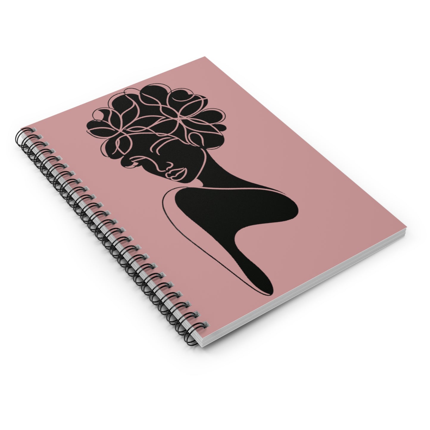 Portrait of Poise Spiral Notebook - Verdant Curls