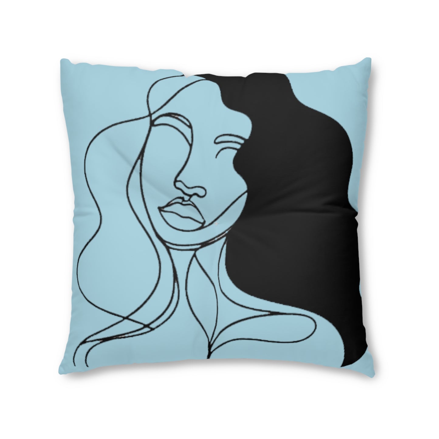 Portrait of Poise Floor Pillow - Serene Muse