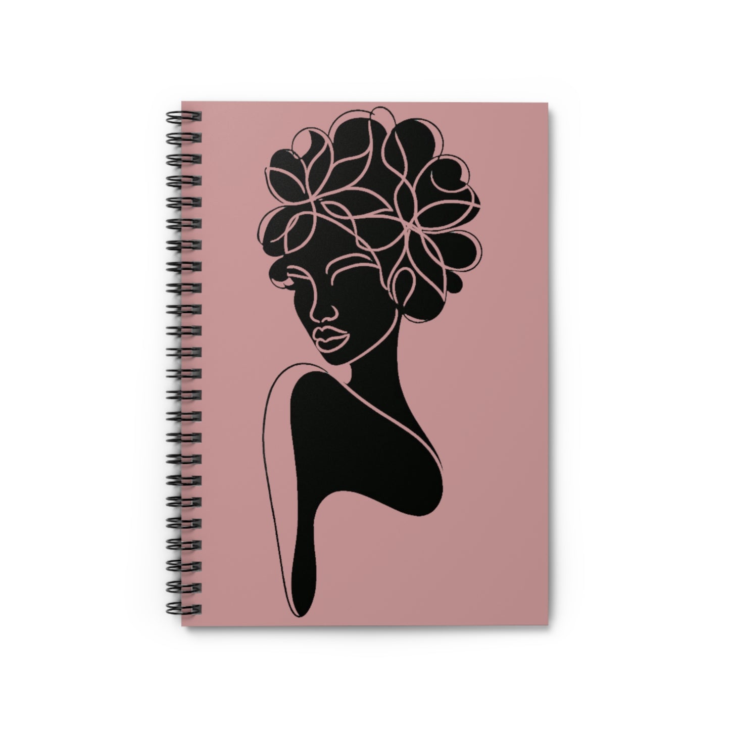 Portrait of Poise Spiral Notebook - Verdant Curls