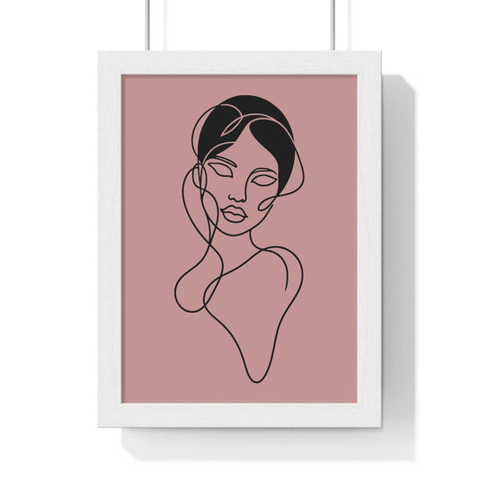 Portrait of Poise Vertical Framed Poster - Ethereal Muse