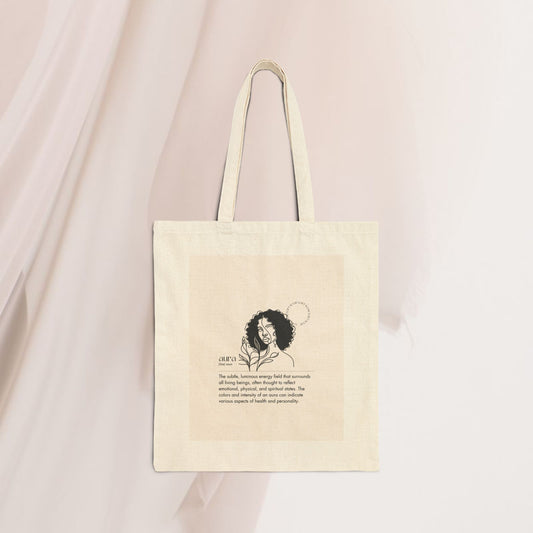 Mindful Definition Canvas Tote Bag Aura