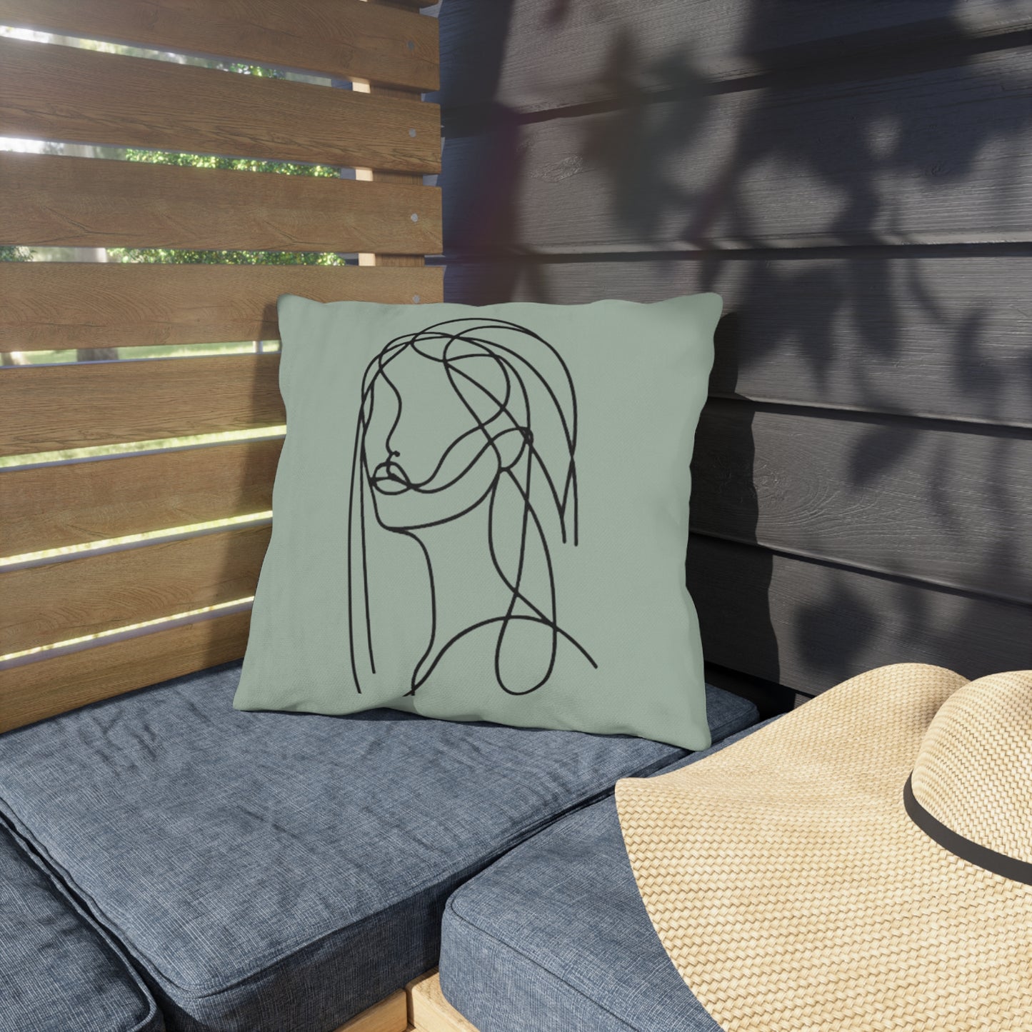 Portrait of Poise Outdoor Pillow - Windswept