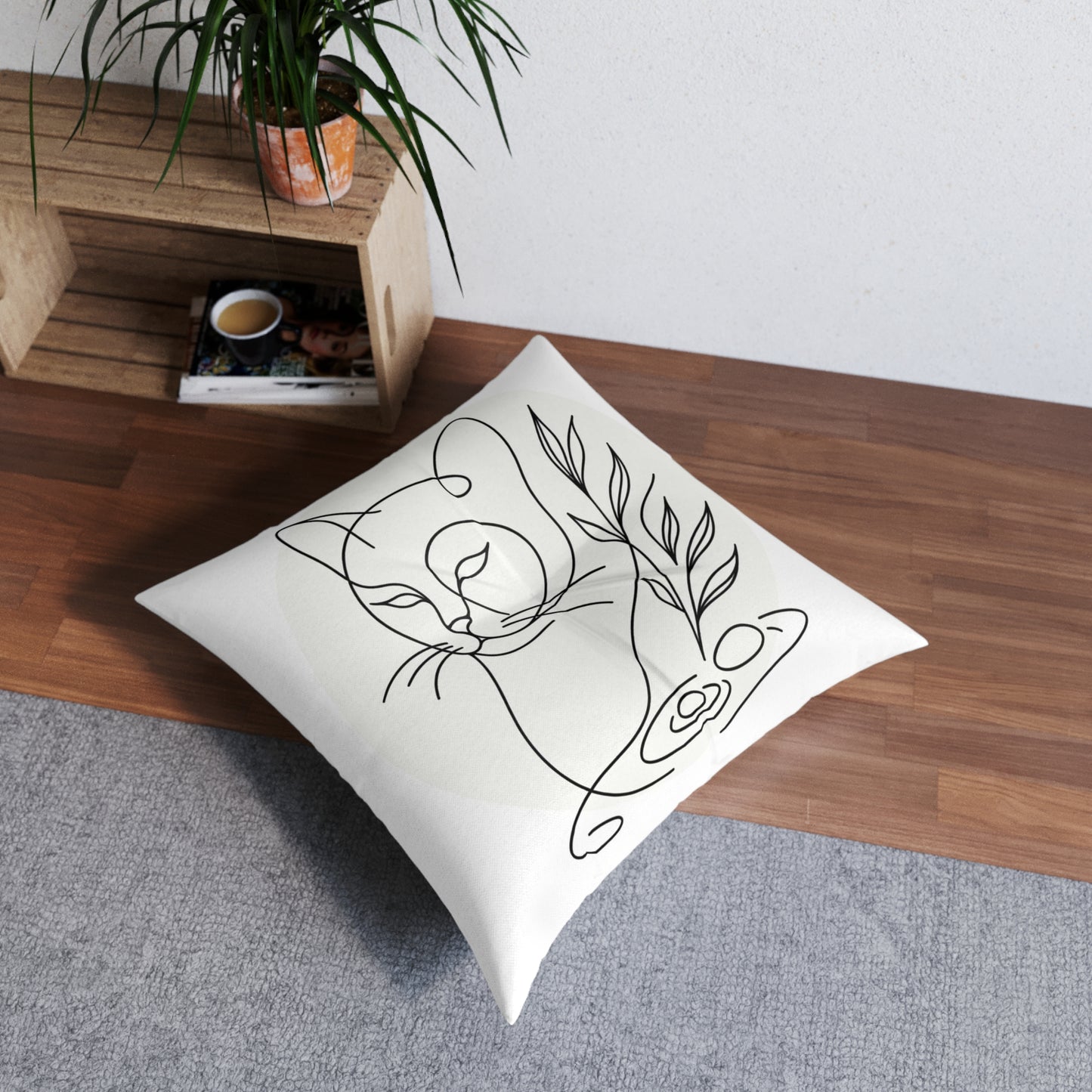 Paws & Reflect Floor Pillow - Zen Cat