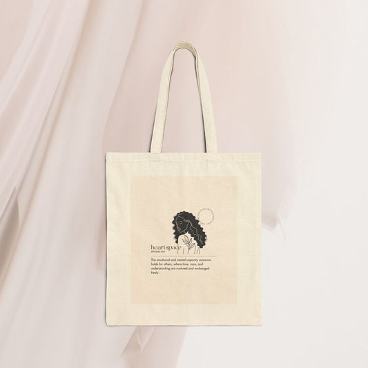 Mindful Definition Canvas Tote Bag Heartspace
