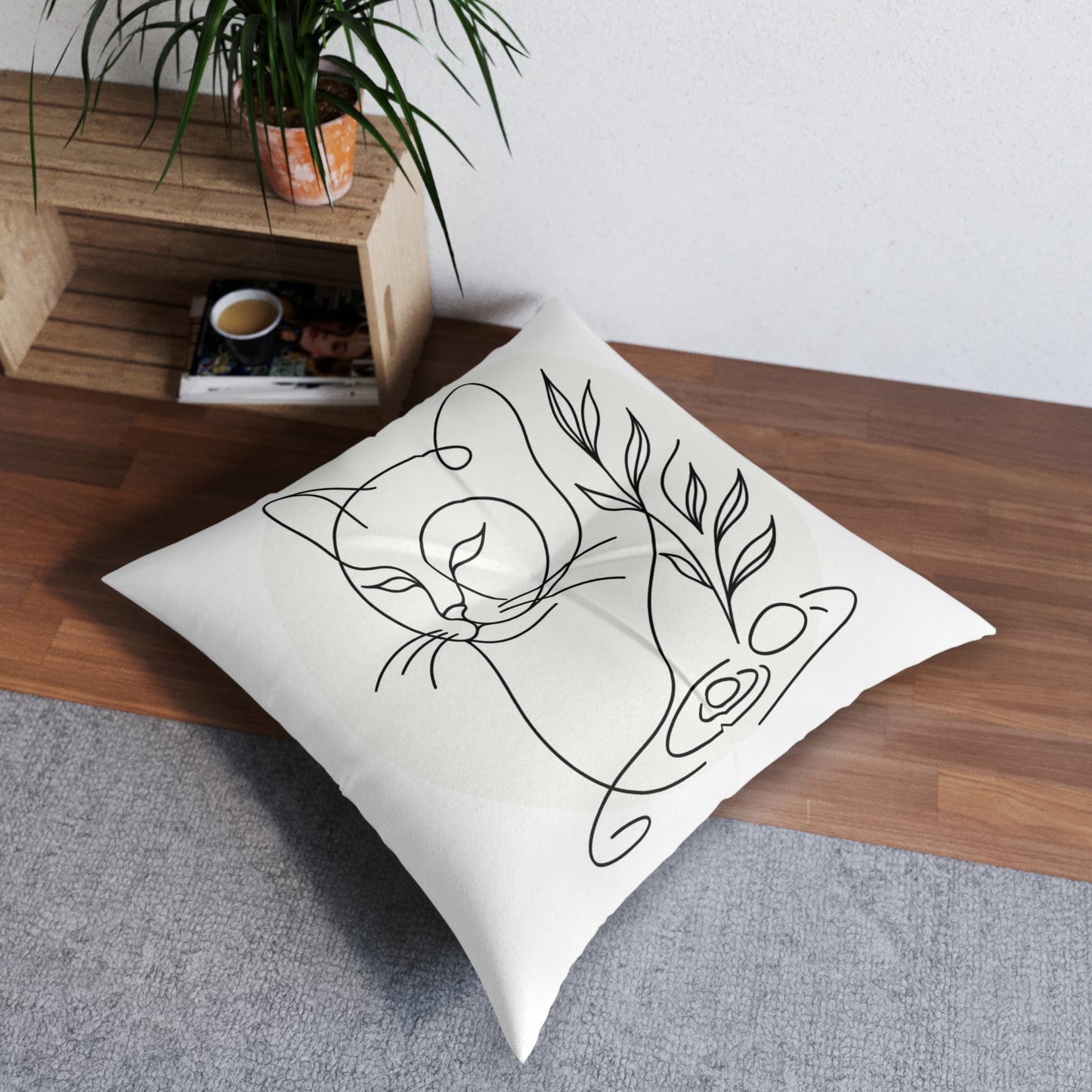 Paws & Reflect Floor Pillow - Zen Cat